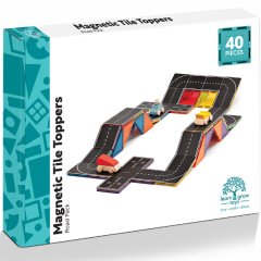 Learn and Grow Magnetic Tile Topper - Road Pack (40 Piece)