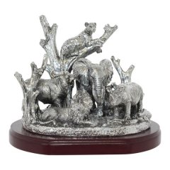 MC - Big 5 on Plinth Sculpture