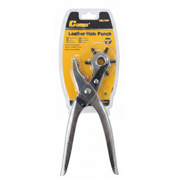 Conan Leather Hole Punch - Adjustable 2.5mm to 5mm Rotary Punch Tool