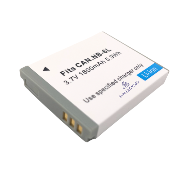NB-6L Replacement Battery for Canon - 3.7V 1600mAh