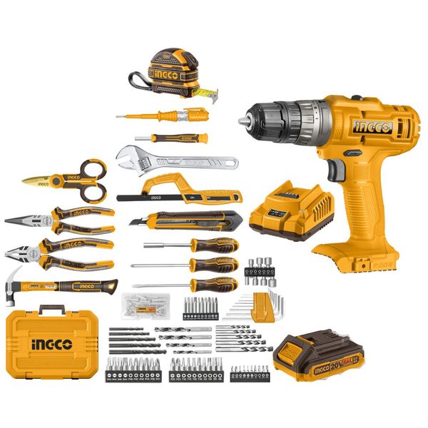 Ingco - Hand Tool Set - Complete Home and Workshop Toolkit - 165-Piece