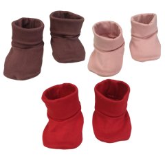 Baby Sleeping Socks Winter - Dty - 3 Pack - Plum, Pink &amp; Red