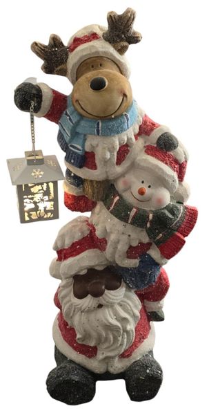 Ceramic Christmas Figure With Hanging Lantern