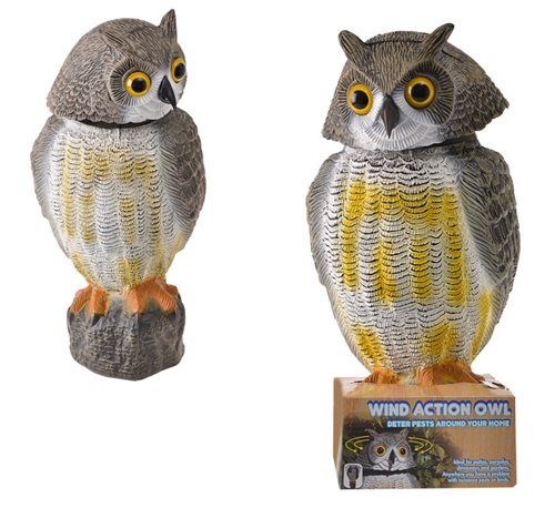 Bulk Pack x2 Plastic Wind Owl Action Ornament - 40cm