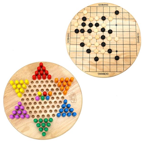 Chinese Checkers &amp; Gobang Family Strategy Board Games Set - 2 Pieces