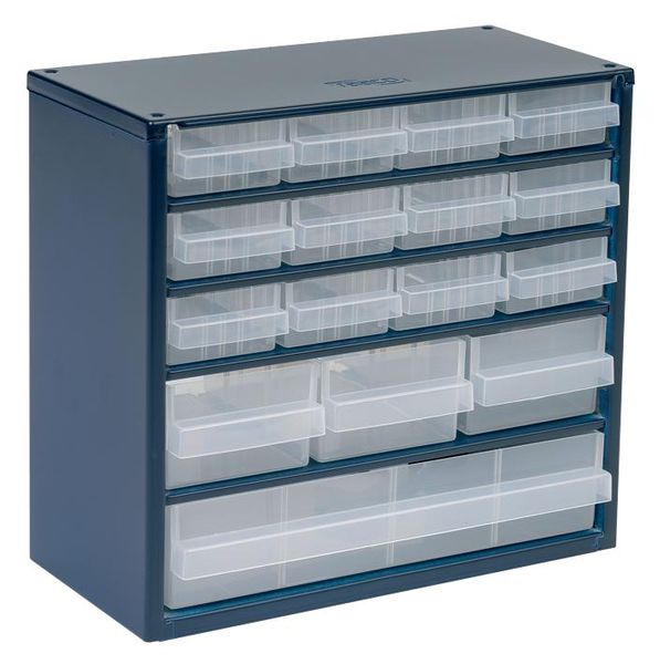 Raaco (2543388) Storage Cabinet, 16 Drawer, Steel