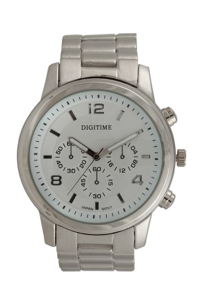 Digitime Men's Magneto Analogue Watch - Silver