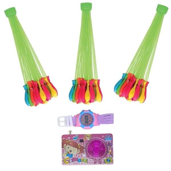 Water Balloons 10 Packs Of 111 Water Balloons With 5 Camera &amp; Watch Toy Set