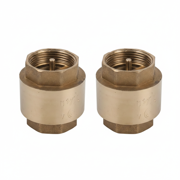 Torrenti Brass Spring Loaded Check Valve 65mm for Plumbing - 2 Pack