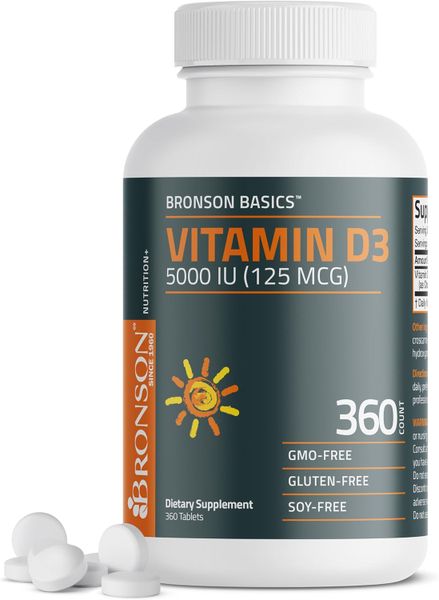 Bronson Vitamin D3 5000iu - 360 Servings