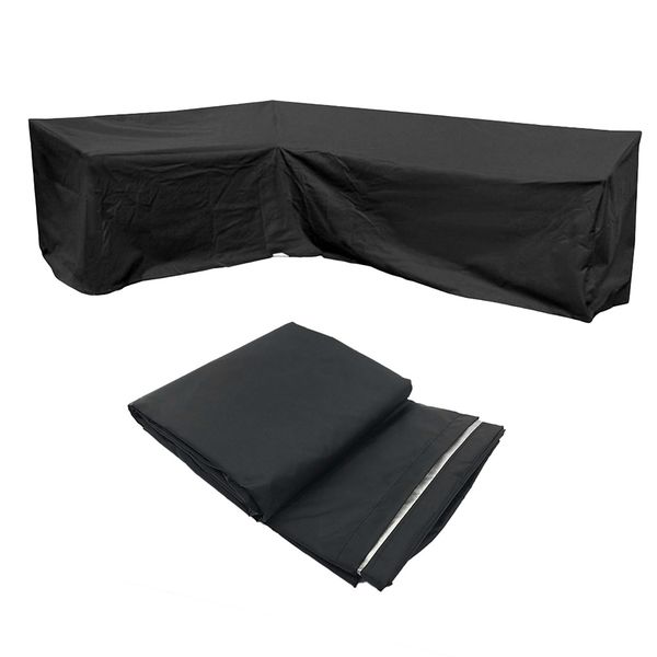Polyester Outdoor Garden L Shape Sofa Protective Cover