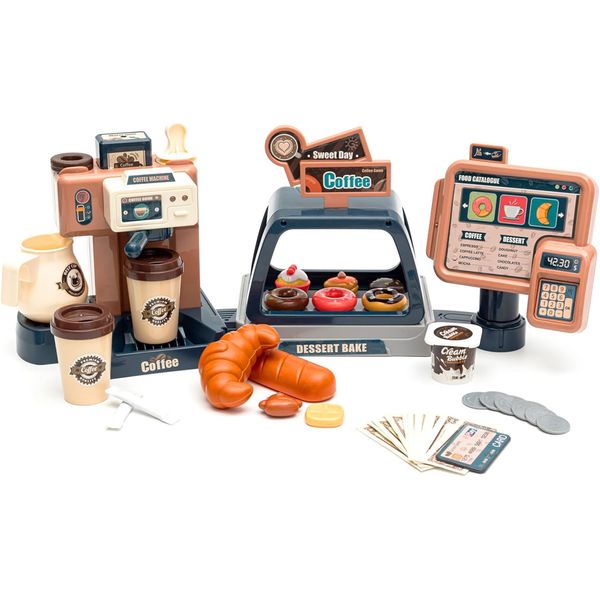 41pc Coffee Shop Pretend Play Toy Coffee Shop Store Role-play Set Kids Gift
