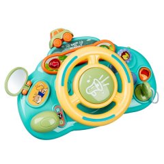 Simulate Car Copilot Steering Wheel Stroller Driving Early Educational Toy