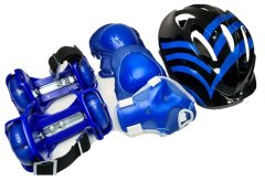 Clip-on Heely Set with Protective Pads &amp; Helmet perfect gift for Kids - Blue