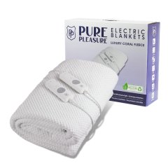 PURE PLEASURE Queen | Coral Fleece | Fitted Electric Blanket W/ Skirt