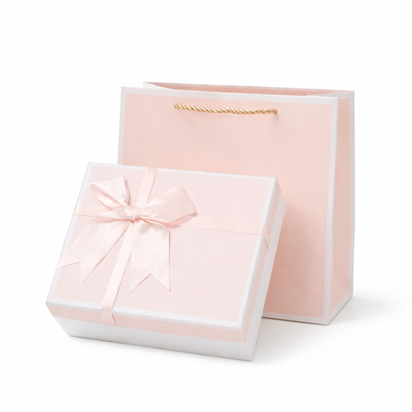 Luxury Gift Box with Matching Gift Bag - Medium - Pink