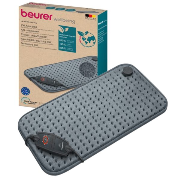 Beurer Heat Pad HK 123 XXL GP. Low Energy Use &amp; Eco Friendly. 60x30cm. Grey