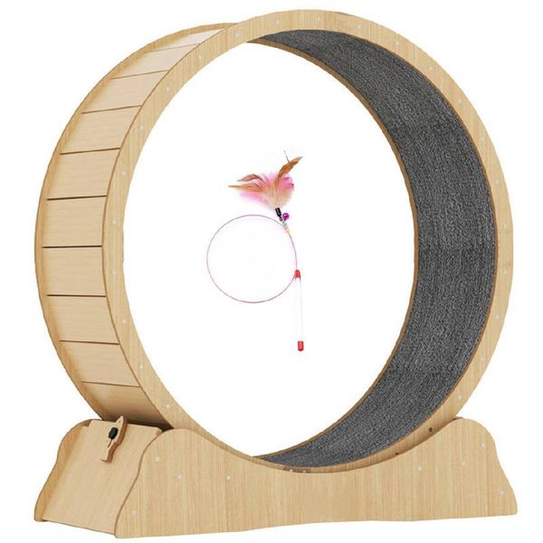 Cat Exercise Treadmill Spinner Wheel With Cat Teaser