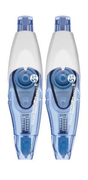 Pilot White Line Retractable Correction Tape 5mm x 6m - Pack of 2