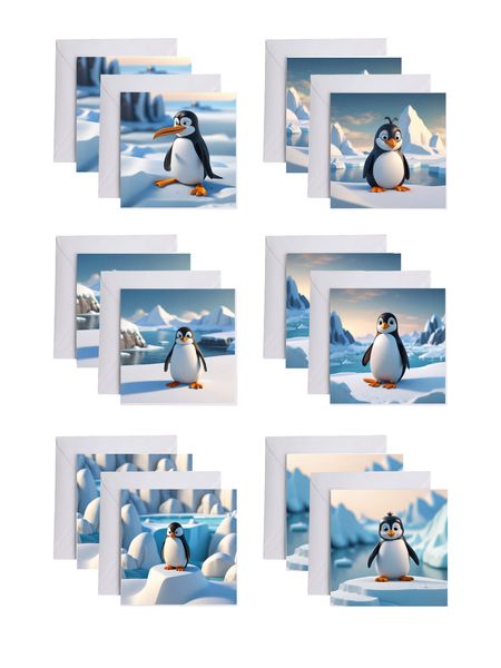 Gift Cards - Cartoon Penguins