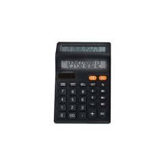 12 Digits Double Screen Calculator - Black