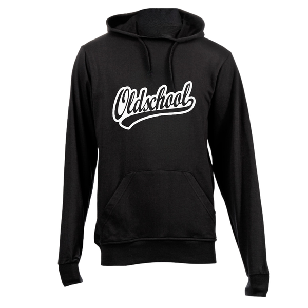 Black Brushed Cotton Hoodie - Old School 1