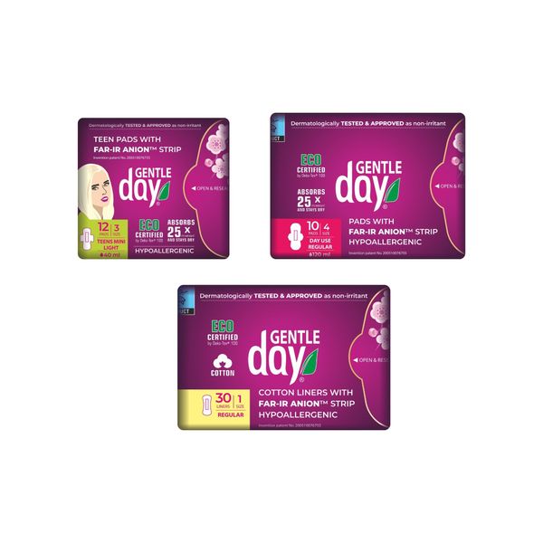 Gentle Day Organic Light and Regular Flow &amp; Daily Hygiene Set