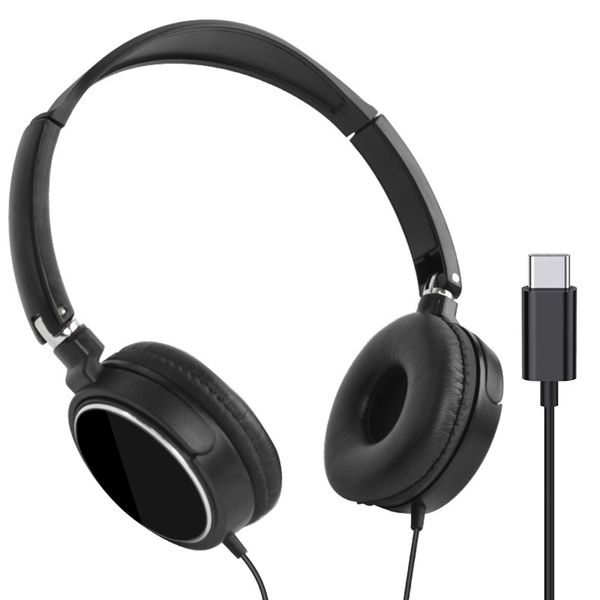 Type-C Wired Headphones Foldable Headphones Earphones For PC phones