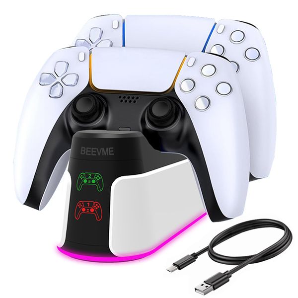 Controller Charging Station Compatible with PlayStation 5,Gamepad Charger