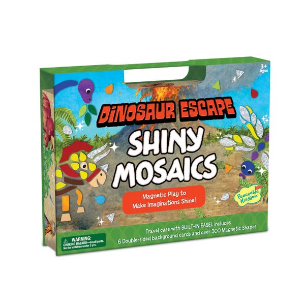 Peaceable Kingdom Dinosaur Escape Sparkle Mosaics Magnetic Set