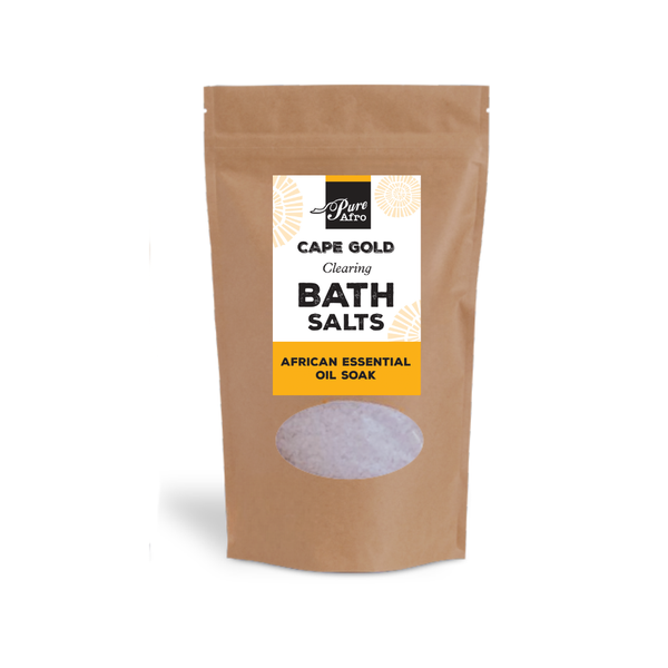 Pure Afro Cape Gold Clearing Bath Salts with Helichrysum Oil 500g