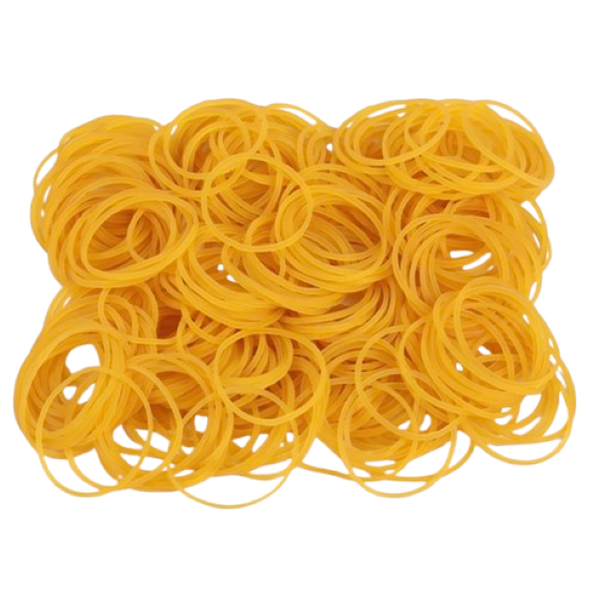Yellow Rubber Bands - 100 Pieces