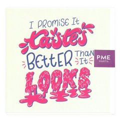 PME Greetings Cards with Envelope for Cakes - Tastes Better Than It Looks