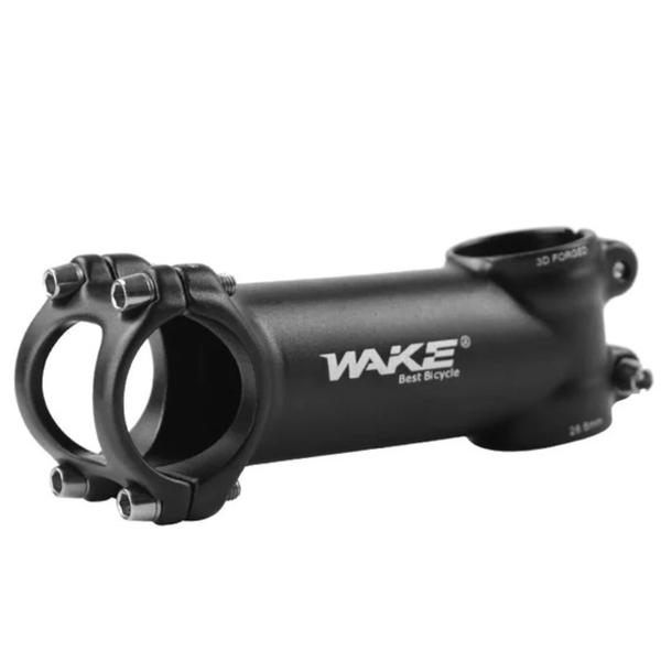 Wake 3D Forged Alloy Bicycle Stem 7 degree Black 110mm