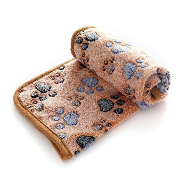 Pet Dog Cat Fleece Fluffy Blanket Soft Sleep Bed Mat Cover 90x120cm