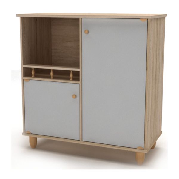 Grey Wood Kitchen Furniture Set