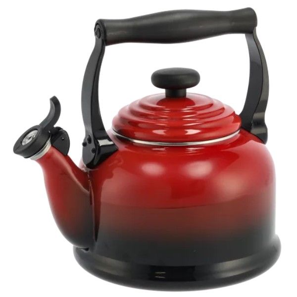 Stove Top Whistling Kettle Cherry Red 2.8L - Stainless Steel Classic Enamel