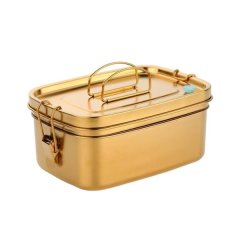 1.5L 304 Stainless Steel Lunch Box Double Layer Bento Food Container Therm