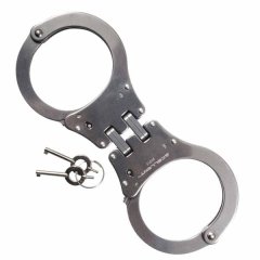 Ballistic Double Lock Carbon Steel Hinged Handcuffs
