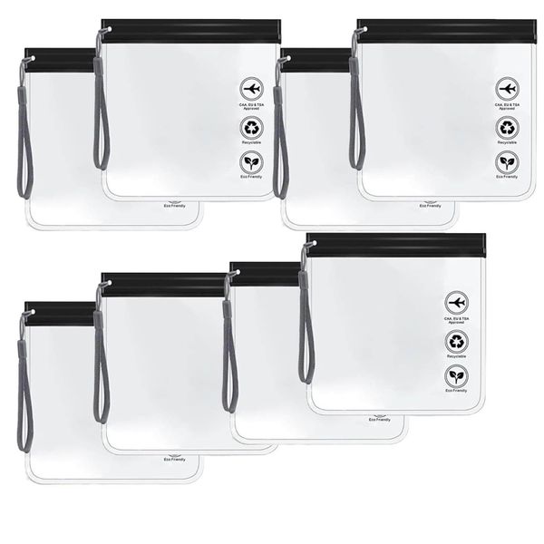 Quart Size Clear Toiletry Bags, Travel Carry On Bags 8 Pieces