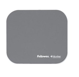 Fellowes Microban Mouse Pad with Anti-bacterial Protection - Silver