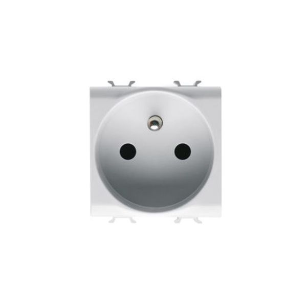 Gewiss - Chorus 2M 2P+E French 16A 250V Socket Satin White