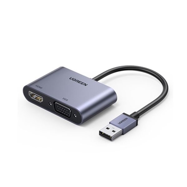 UGREEN 20518 USB3.0 Male to HDMI+VGA Female Adapter
