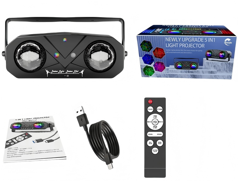 IPSTYLE Party DJ Disco Light Disco Ball Stage Light Star Projector