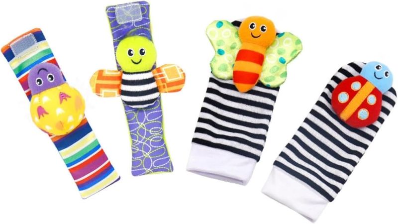 Sulfar Baby Toys 4 pcs Newborn Development and Foot finder for Boys Girls 0
