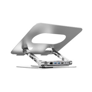 UNITEK 360 Rotating Laptop Stand with Detachable USB-C Docking Station
