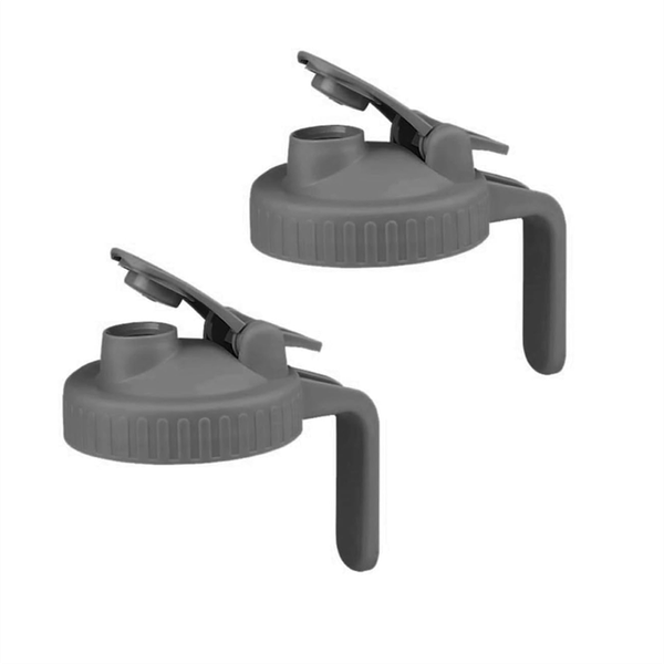 2 Pack Wide Mouth Flip Cap Mason Jar Lids Leak-Proof Seal Cover Gray