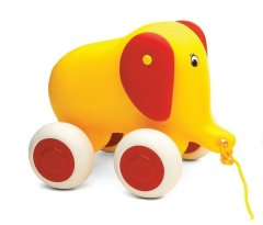 Viking Toys Pull Along Elephant - Yellow