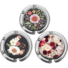 Foldable Purse Hook Womens Bag Table Hanger Collection Desk - 3 Pack