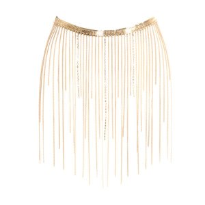 THE LOT Desert Queen Chain Skirt Gold U